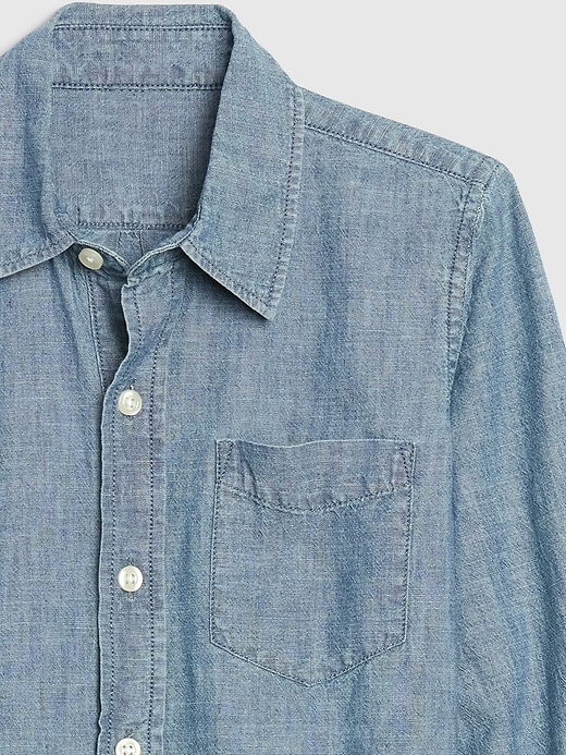 Image number 4 showing, Kids Chambray Button-Up Shirt