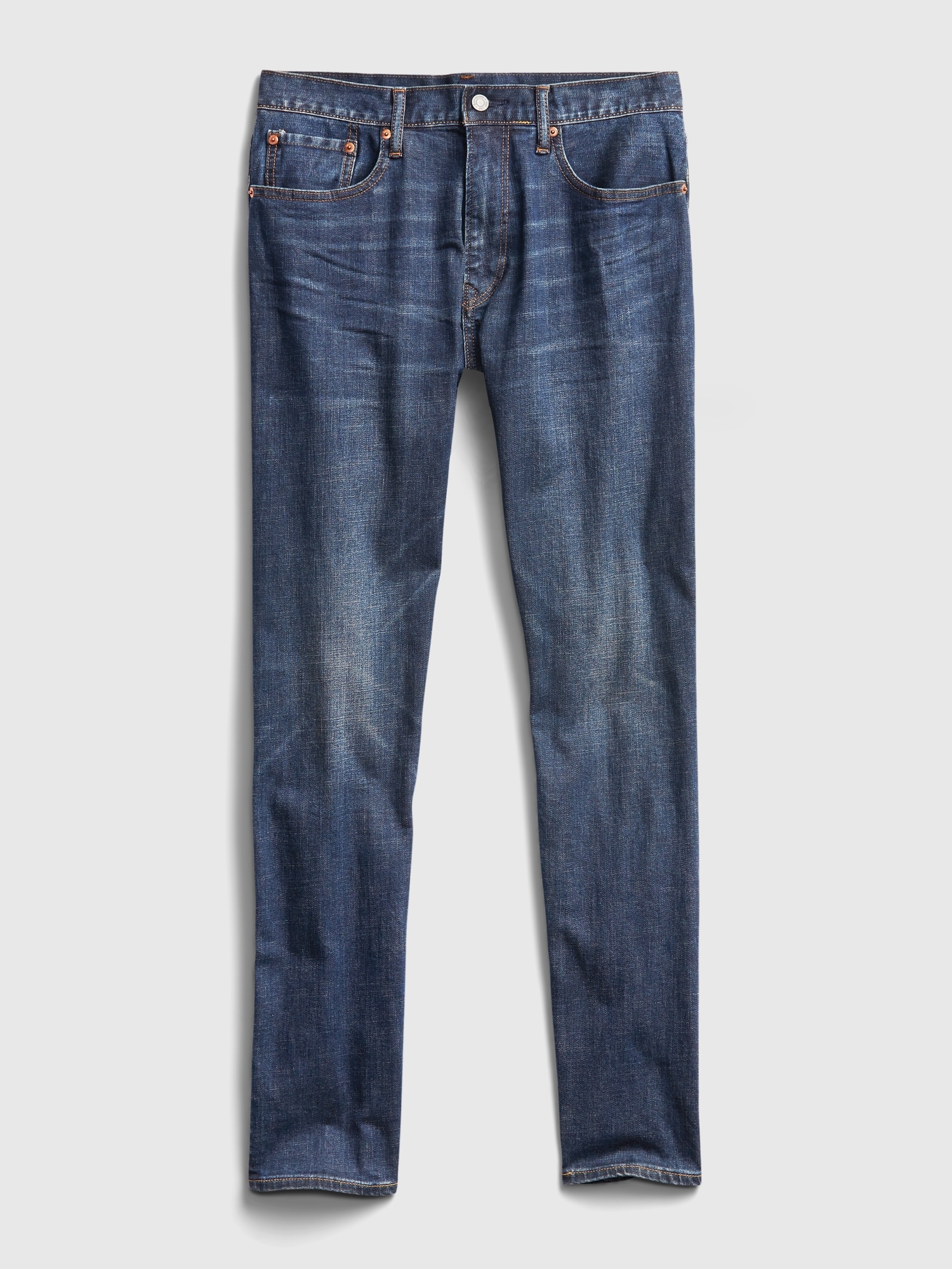 GAP Men's Slim Taper Fit Denim Jeans, Indigo Rinse Bryn, 34W x 34L