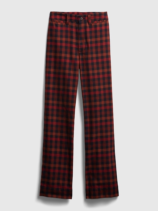 Image number 8 showing, High Rise Wide-Leg Plaid Pants