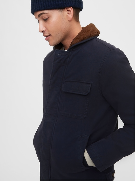 Sherpa lined deals jacket gap