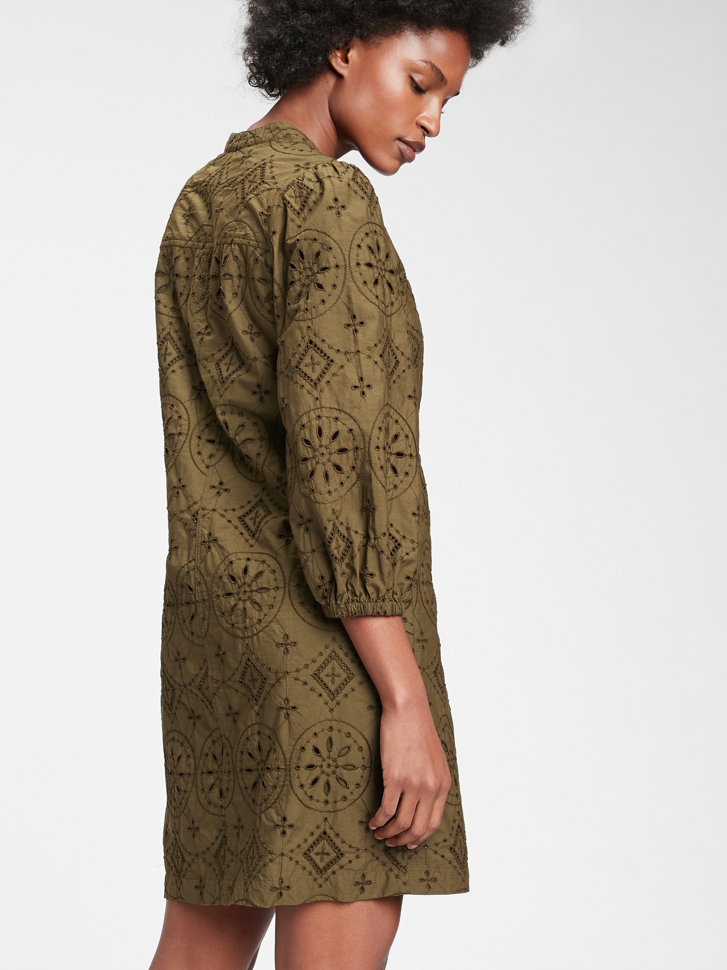 Utility Pocket Eyelet Dress Gap