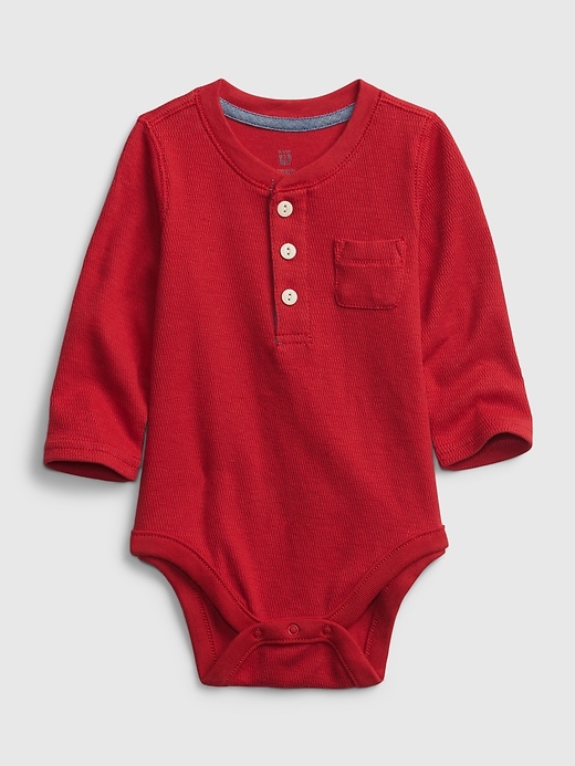 Image number 1 showing, Baby Henley Bodysuit