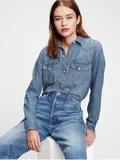 jeans shirt for women