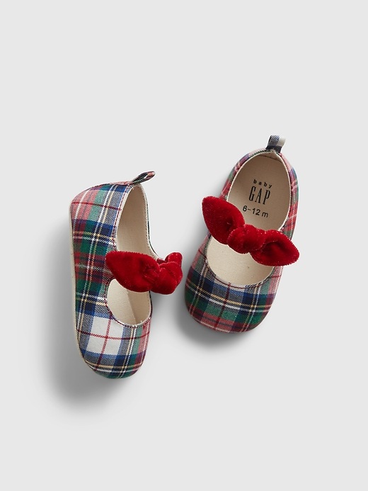 View large product image 1 of 1. Baby Plaid Ballet Flats