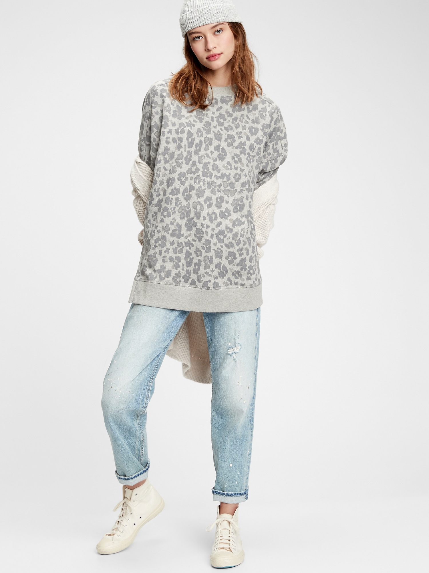 Gap tunic best sale crewneck sweatshirt