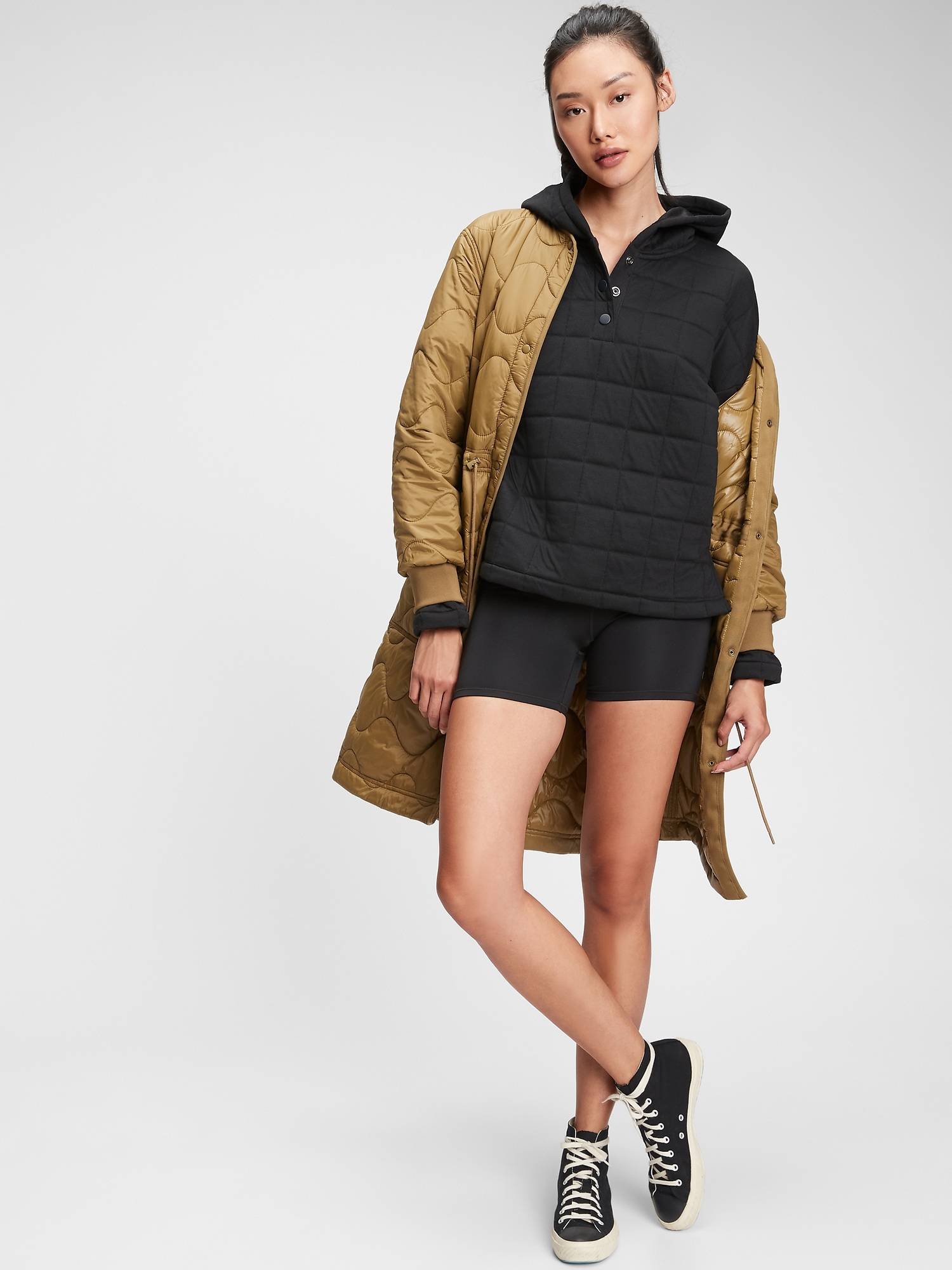 Gapfit quilted 2025 jacquard hoodie