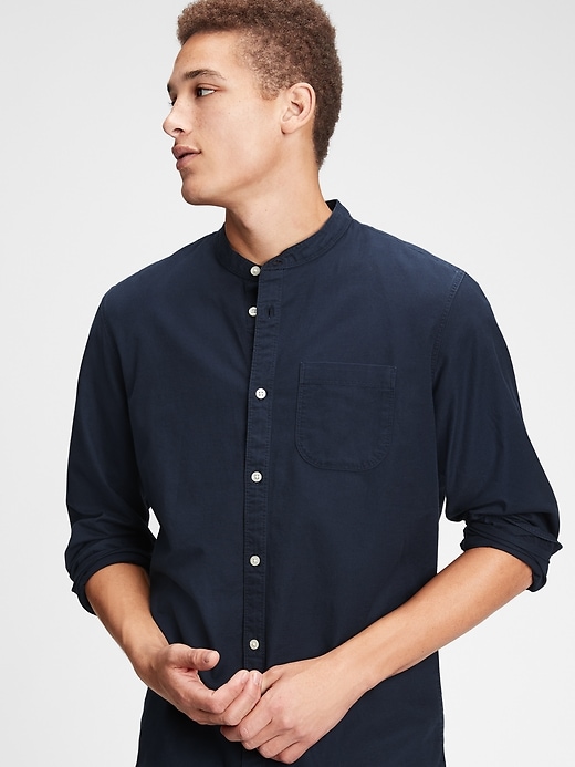 Oxford Band-Collar Shirt | Gap