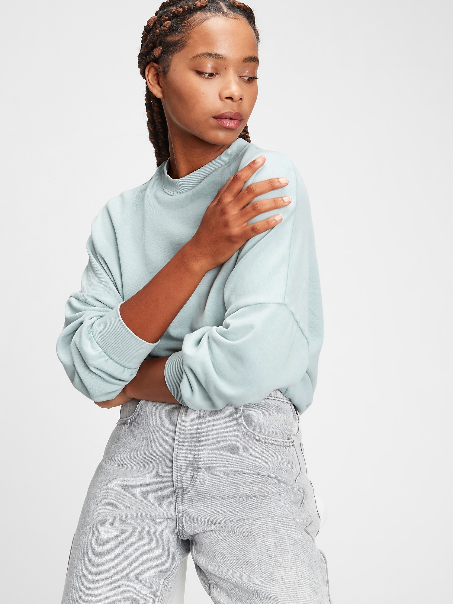 gap cropped hoodie