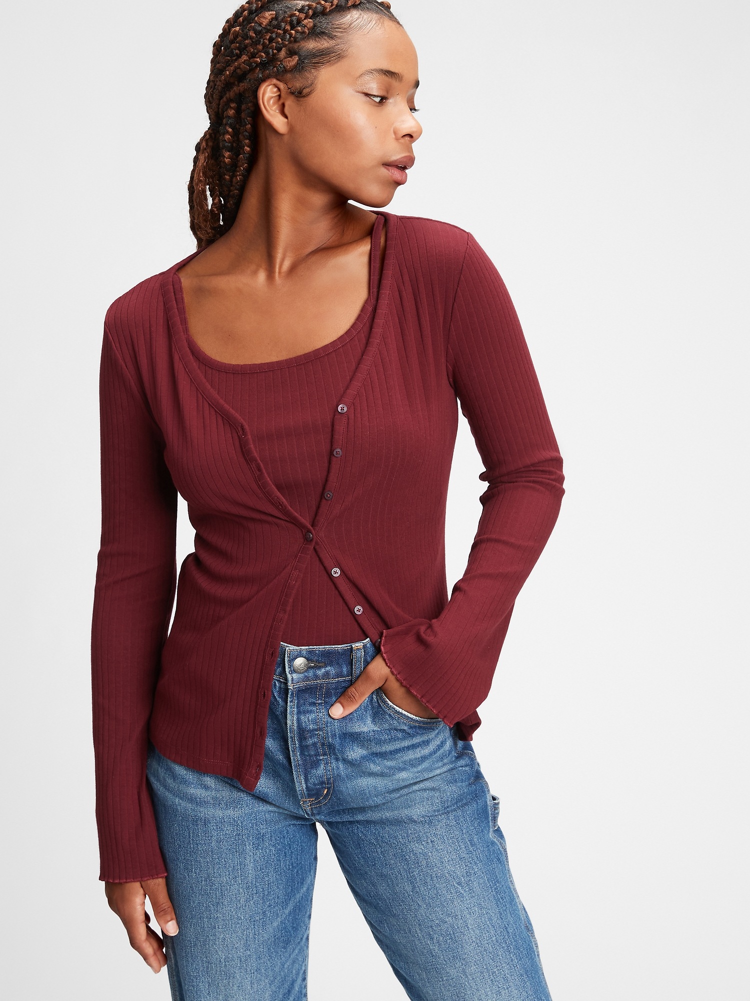 Gap v neck deals cardigan