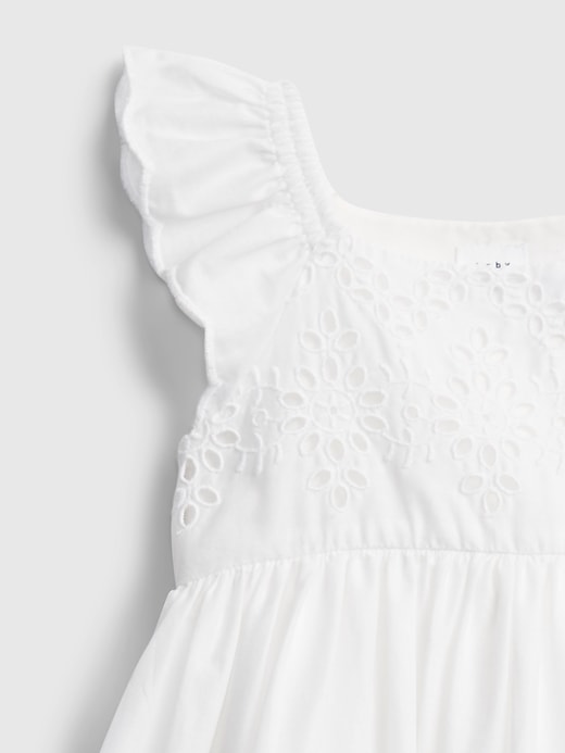 baby eyelet flutter dress