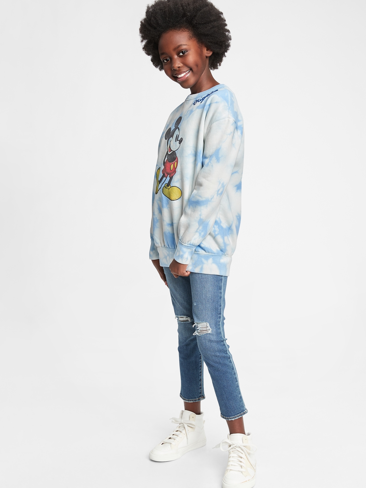 Mickey mouse store tie dye sweatshirt