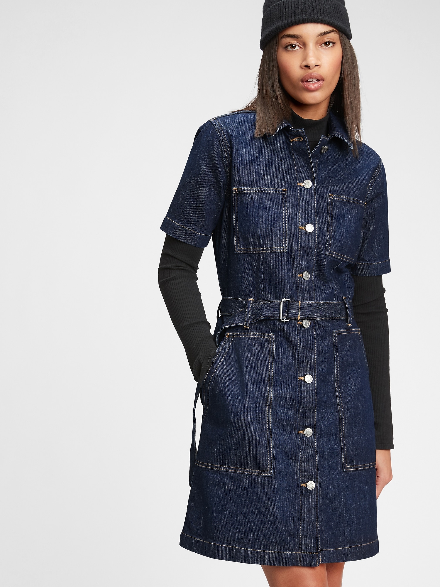 denim shirt dress gap