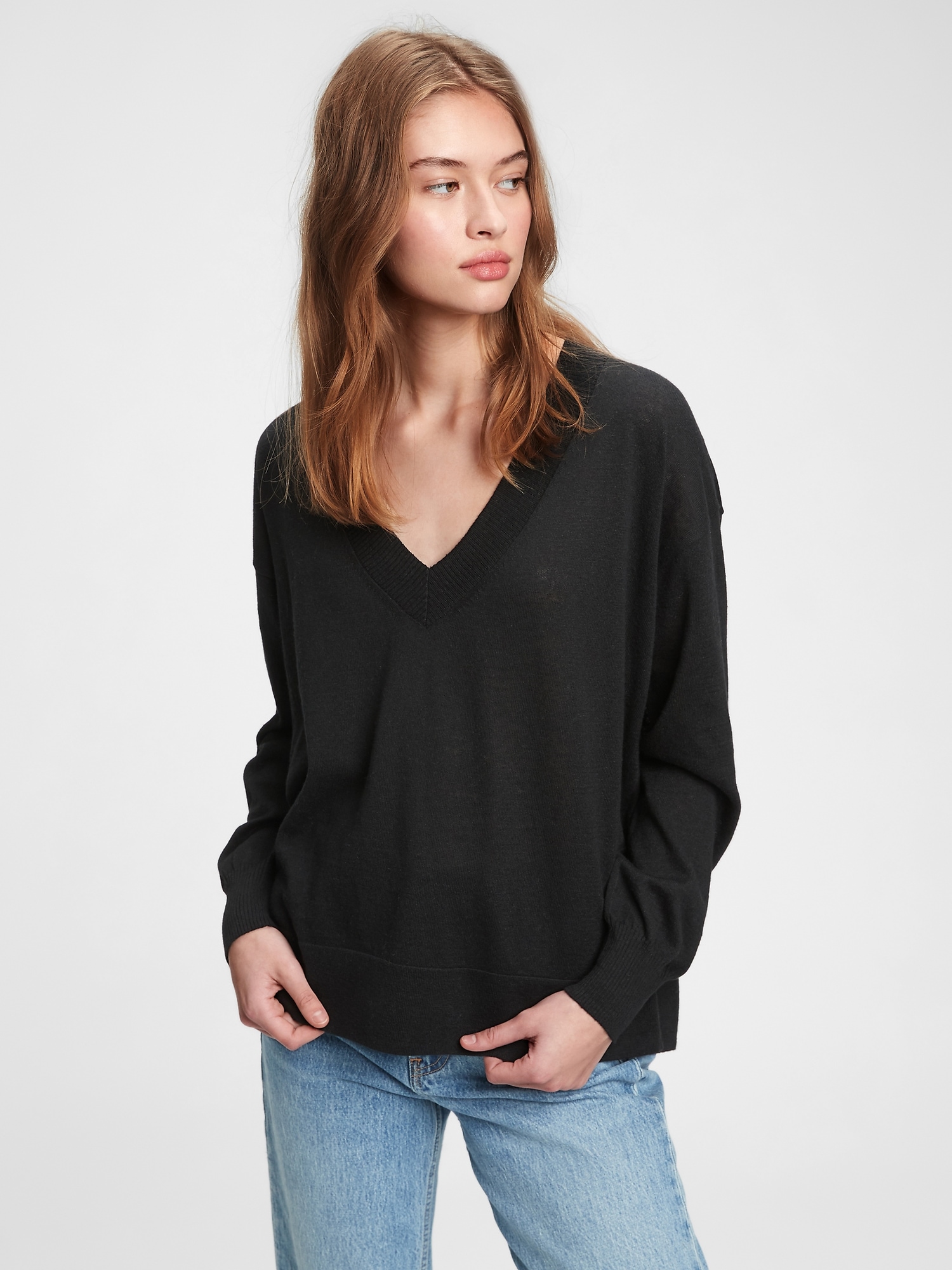 gap v neck sweater women's