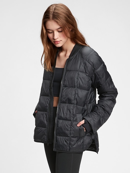 GapFit Recycled Quilted Bomber Jacket | Gap