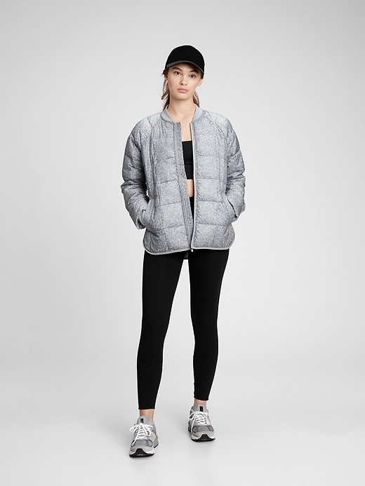 View large product image 1 of 1. GapFit Recycled Quilted Bomber Jacket