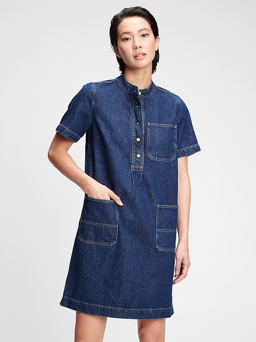 Image number 1 showing, Gap & Jean ReDesign Denim Shift Dress