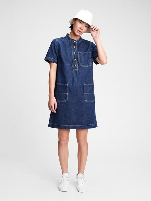 Image number 3 showing, Gap & Jean ReDesign Denim Shift Dress