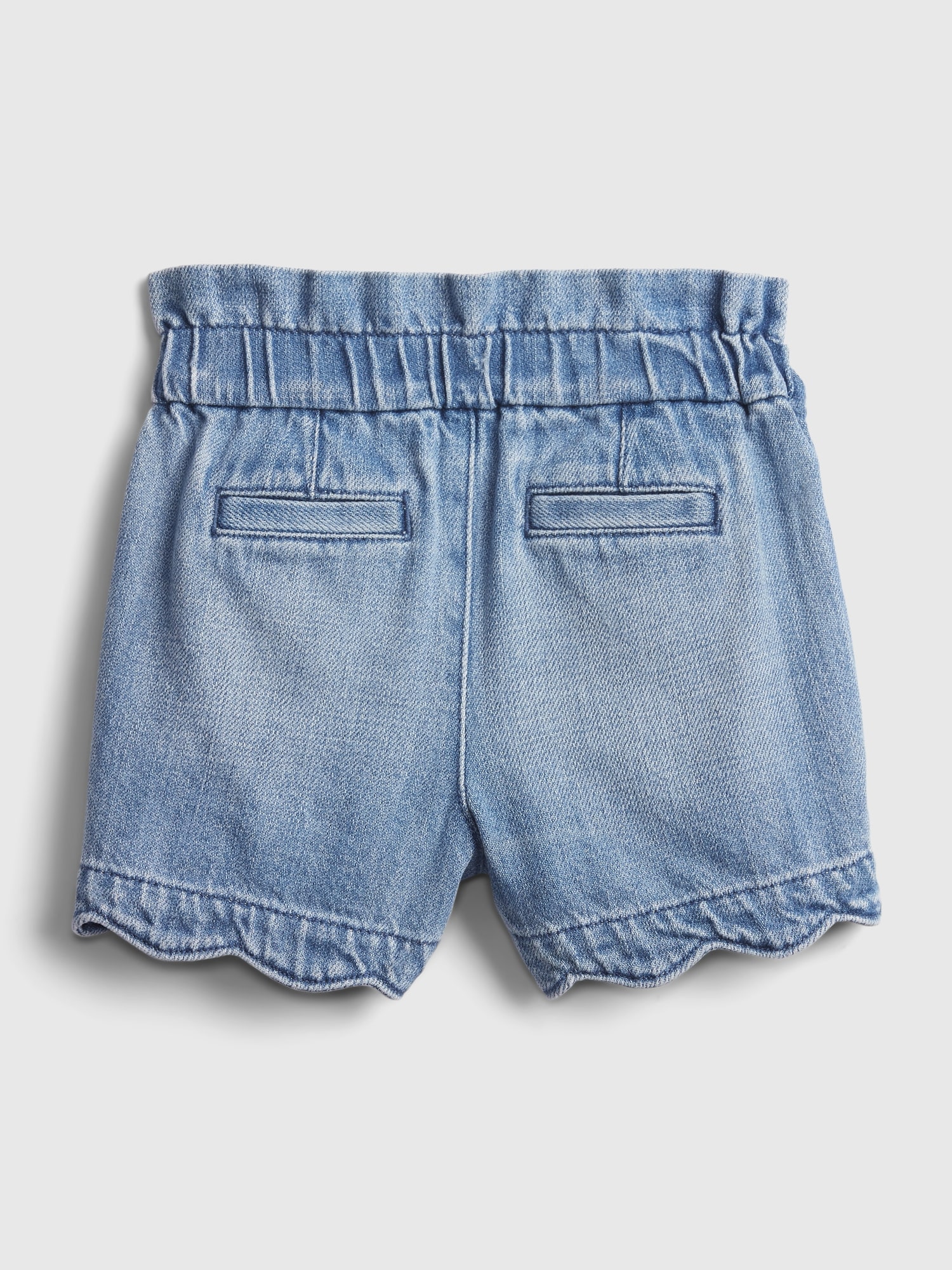 Toddler Scalloped Pull-On Denim Shorts with Washwell™ | Gap