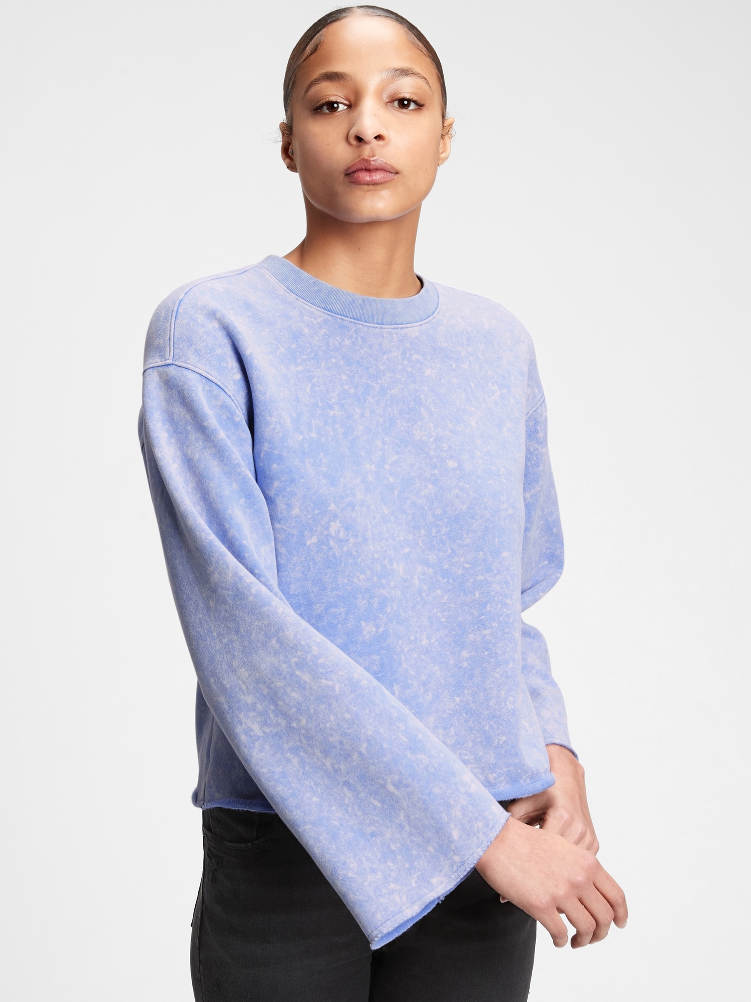 Flare clearance sleeve sweatshirt