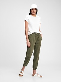 twill joggers with washwell