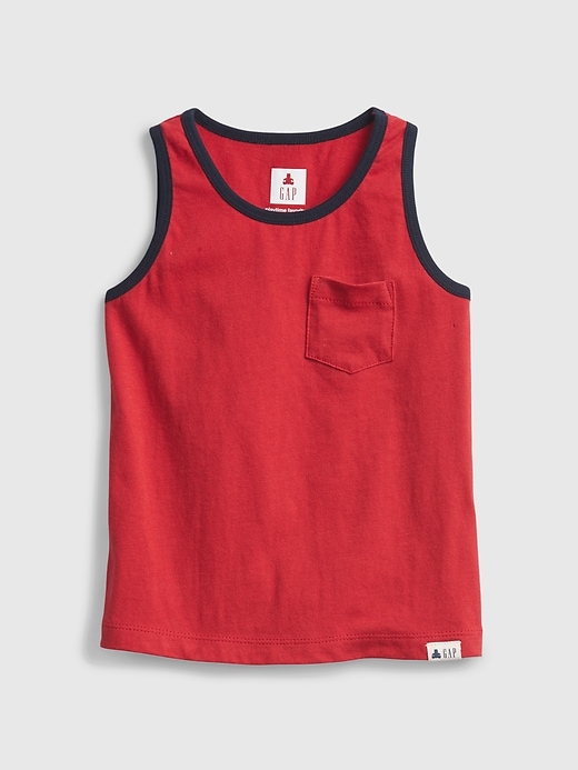 View large product image 1 of 1. Toddler Organic Cotton Mix and Match Tank Top