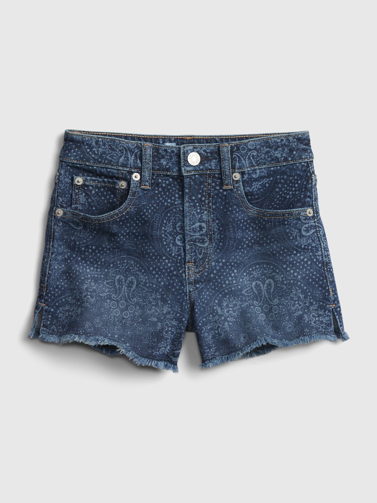 Teen Sky High Rise Denim Shorts With Stretch Gap