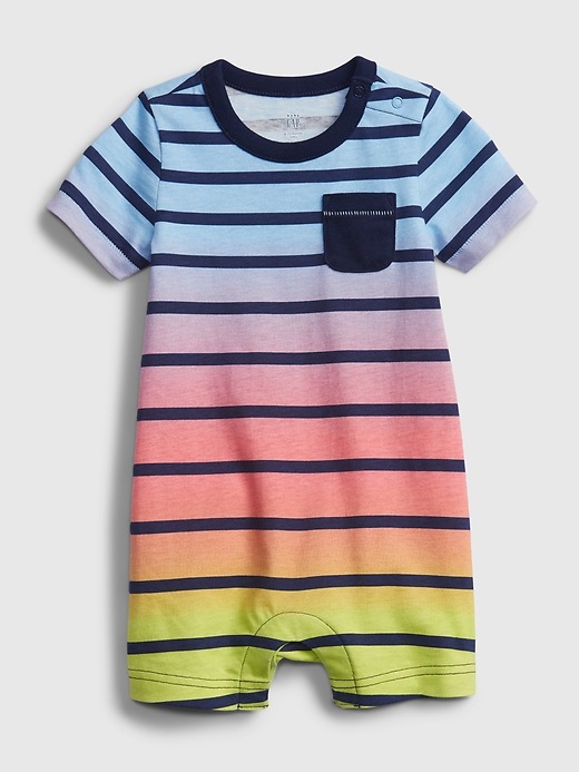Baby Ombre Stripe Shorty One-Piece | Gap