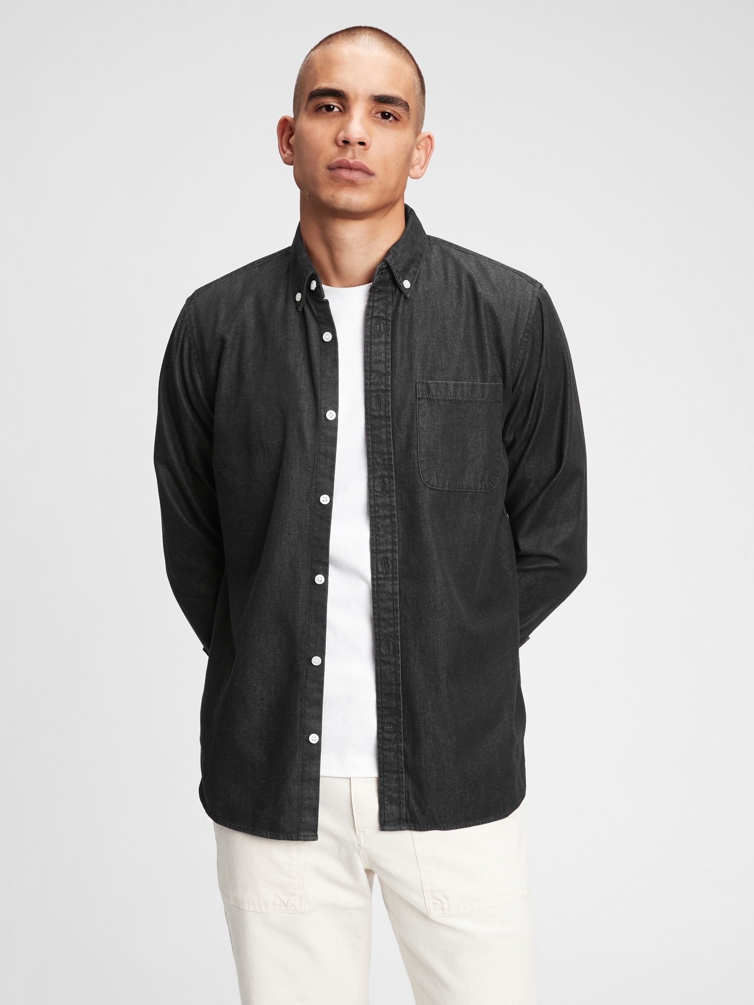 gap standard fit stretch shirt