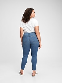 soft wear high rise true skinny jeans with secret smoothing pockets