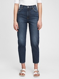 gap high rise mom jeans black