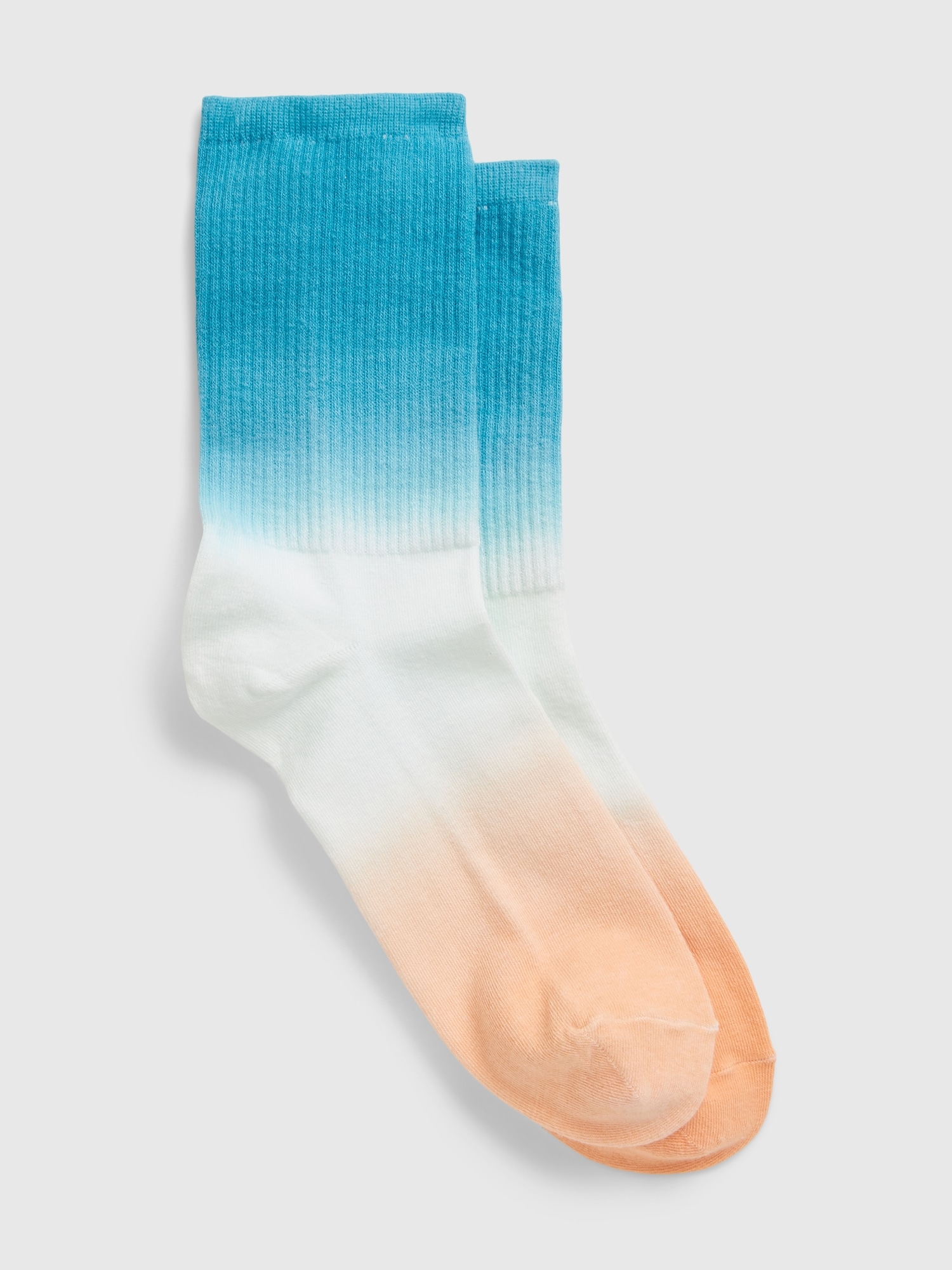 Non Slip Ankle Socks in Blue Dip Dye