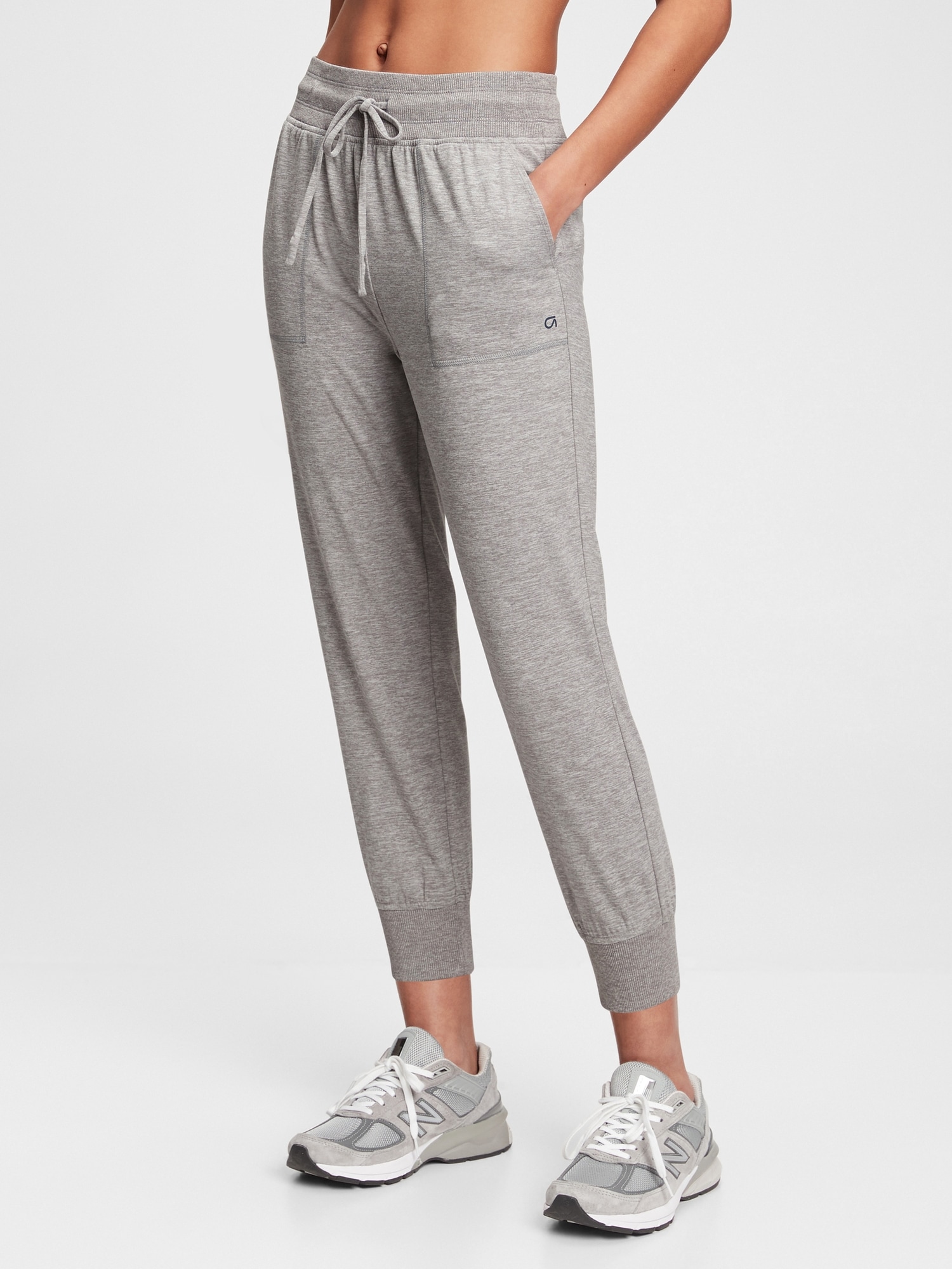 gap brushed tech jersey joggers