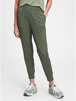 GapFit High Rise Brushed Tech Jersey Joggers Gap