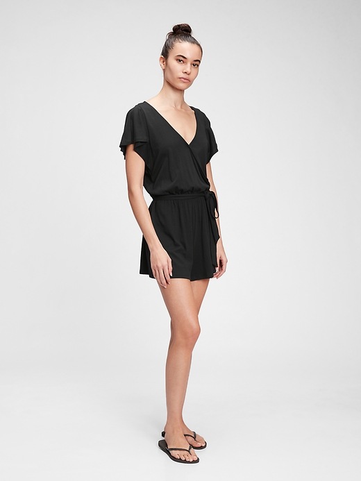 View large product image 1 of 7. Flutter Sleeve Romper