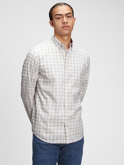 View large product image 1 of 1. Performance Poplin Shirt In Untucked Fit
