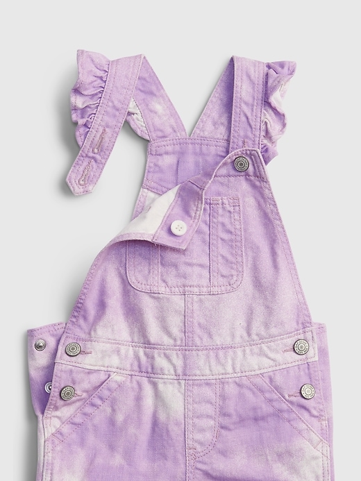 Image number 3 showing, Toddler Tie-Dye Denim Shortalls