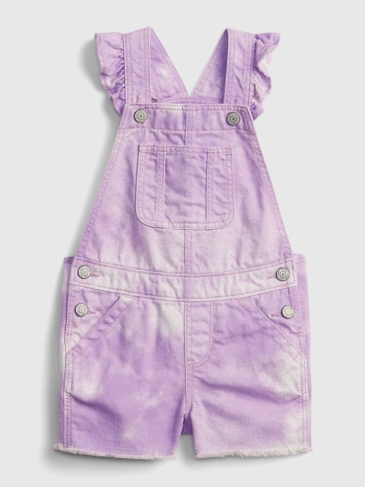 Image number 1 showing, Toddler Tie-Dye Denim Shortalls