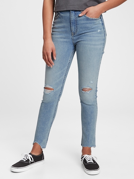 Image number 1 showing, Teen Sky High Rise Skinny Ankle Jeans with Max Stretch