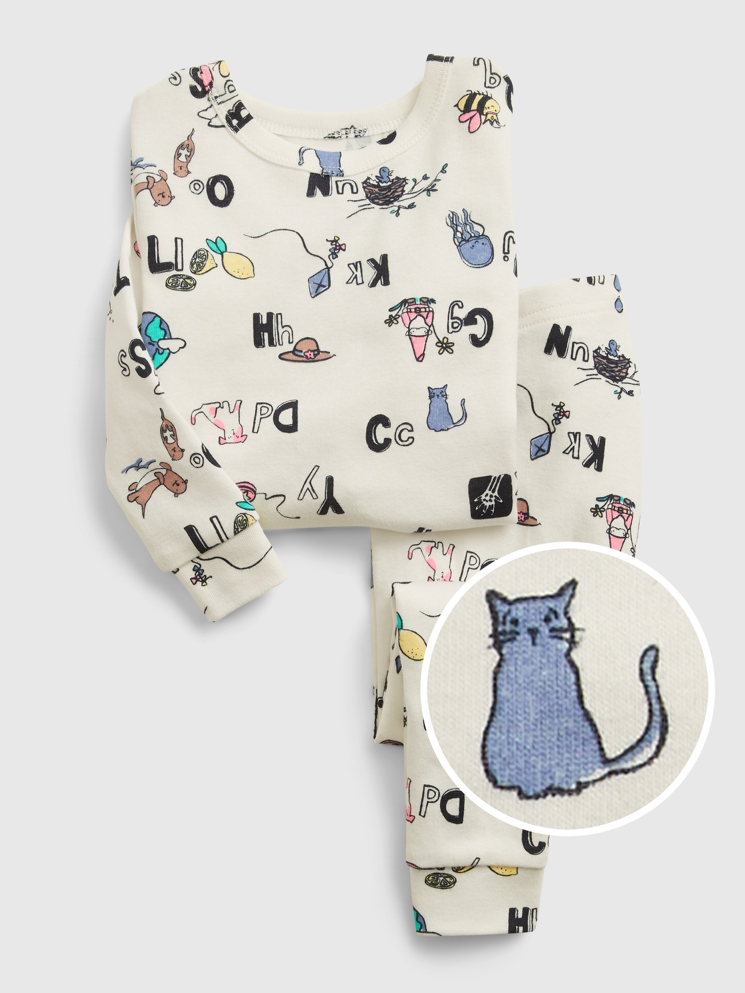 babyGap 100% Organic Cotton Letter Graphic PJ Set