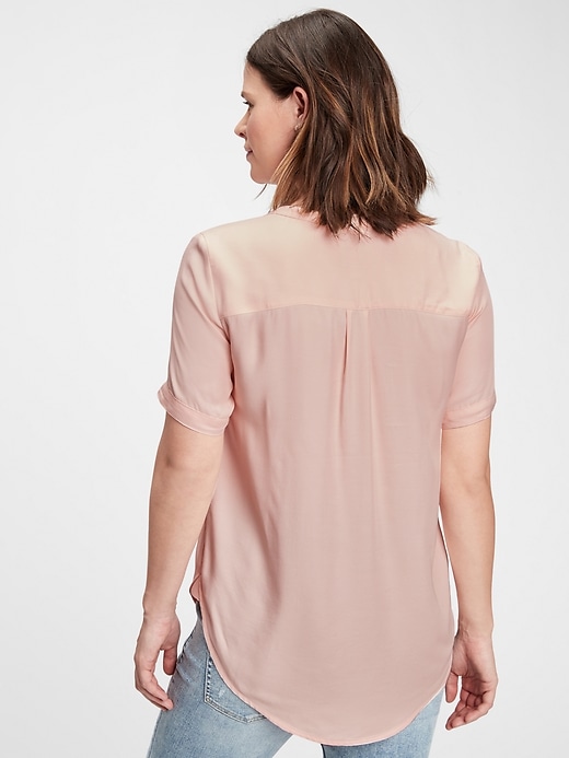 Image number 2 showing, Maternity Button-Front Shirt