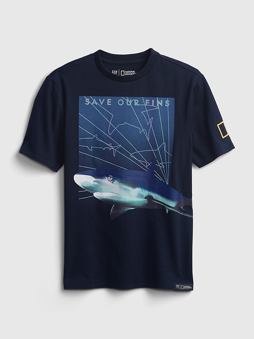 Image number 1 showing, GapKids &#124 National Geographic 100% Organic Cotton Interactive Ocean Conservation T-Shirt