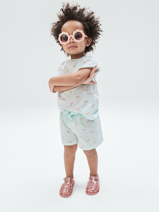 Image number 2 showing, Toddler Organic Cotton Mix and Match Pull-On Shorts