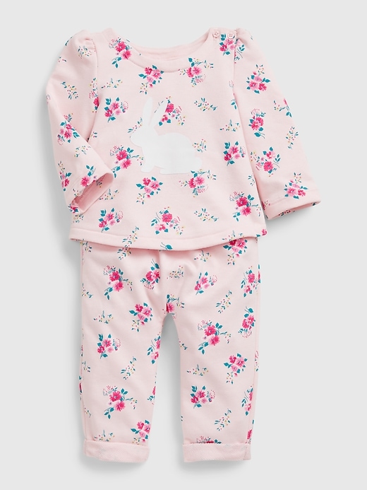 Image number 3 showing, Baby Bunny and Floral Outfit Set