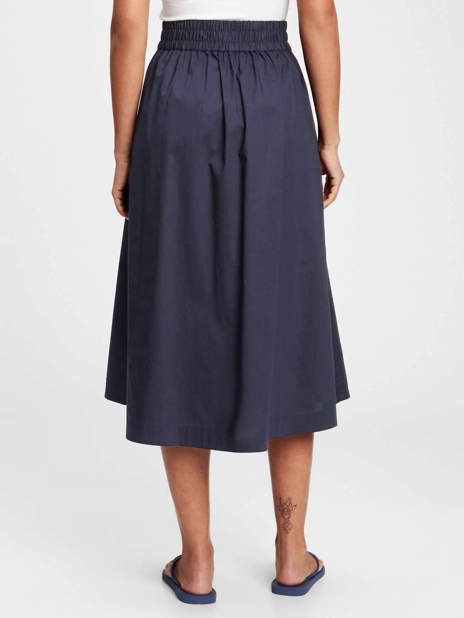 gap pull on midi skirt