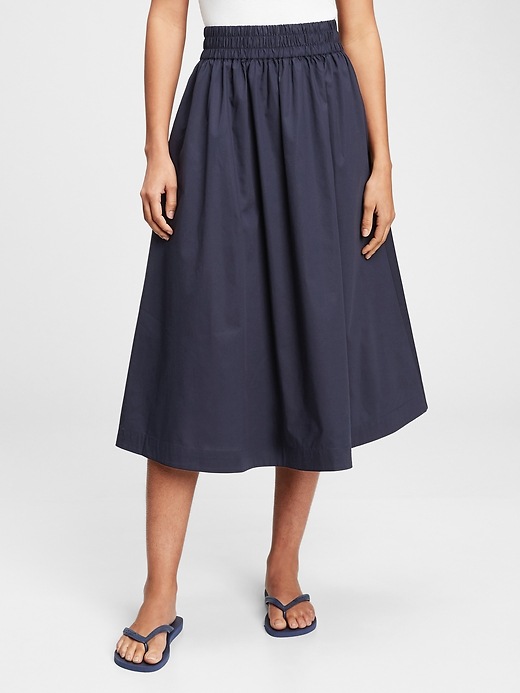 Button-front midi skirt gap sale