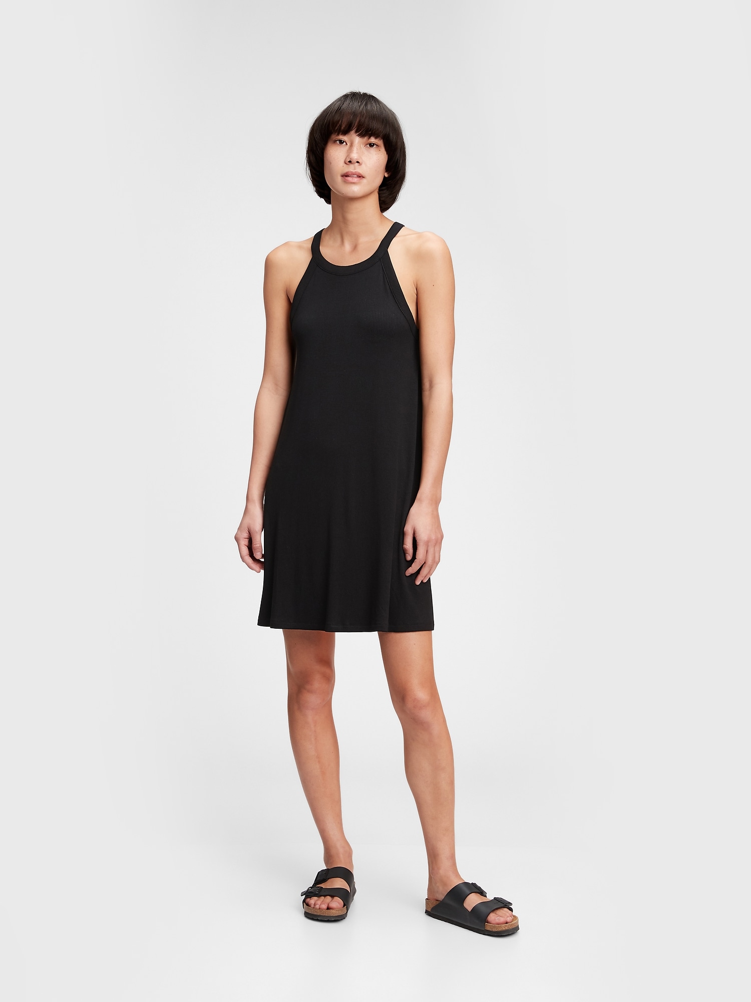 sleeveless swing dress gap