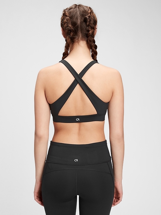 Image number 8 showing, GapFit Blackout Medium Impact Crossback Sports Bra