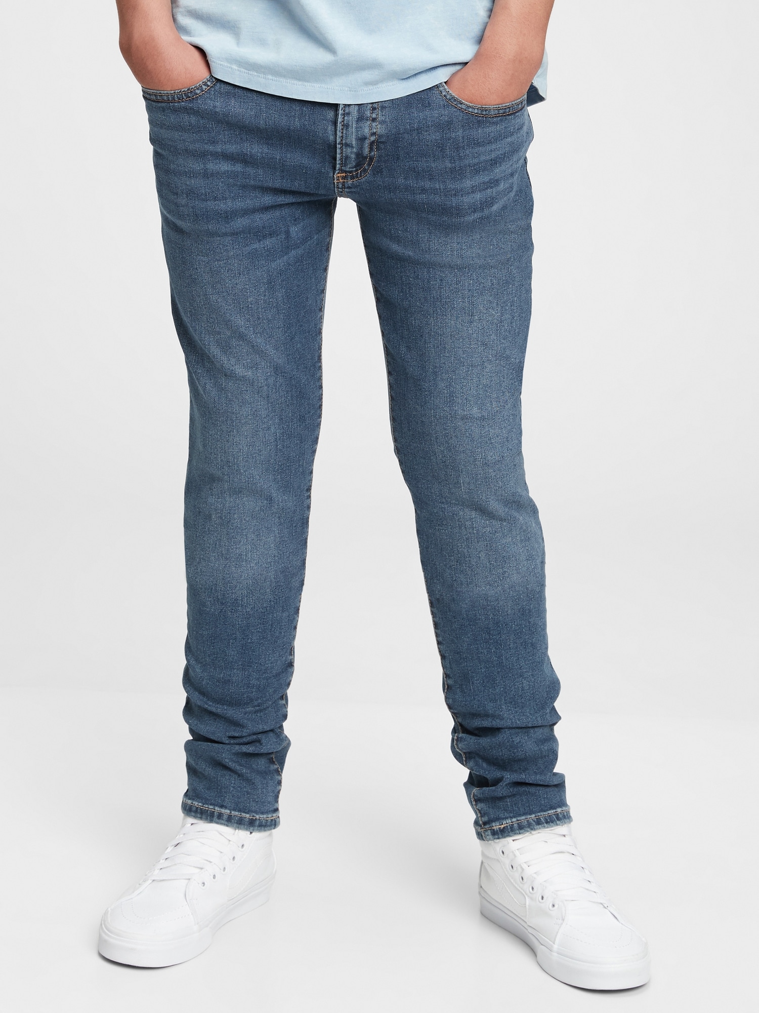Skinny Teen Washwell™ Stacked Ankle Jeans Gap with |