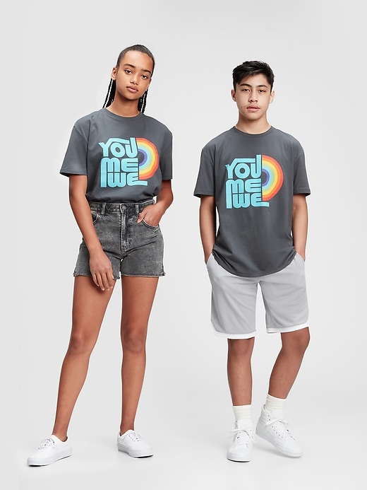 Image number 1 showing, The Gap Collective Pride Teen 100% Organic Cotton T-Shirt