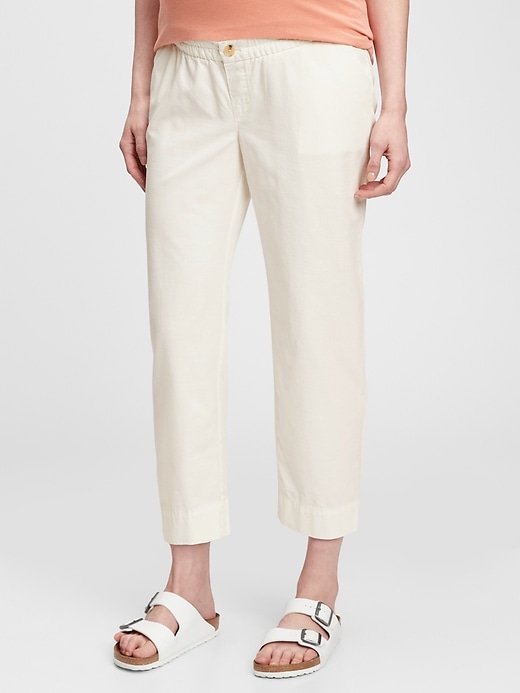 Image number 5 showing, Maternity Straight Cropped Pants